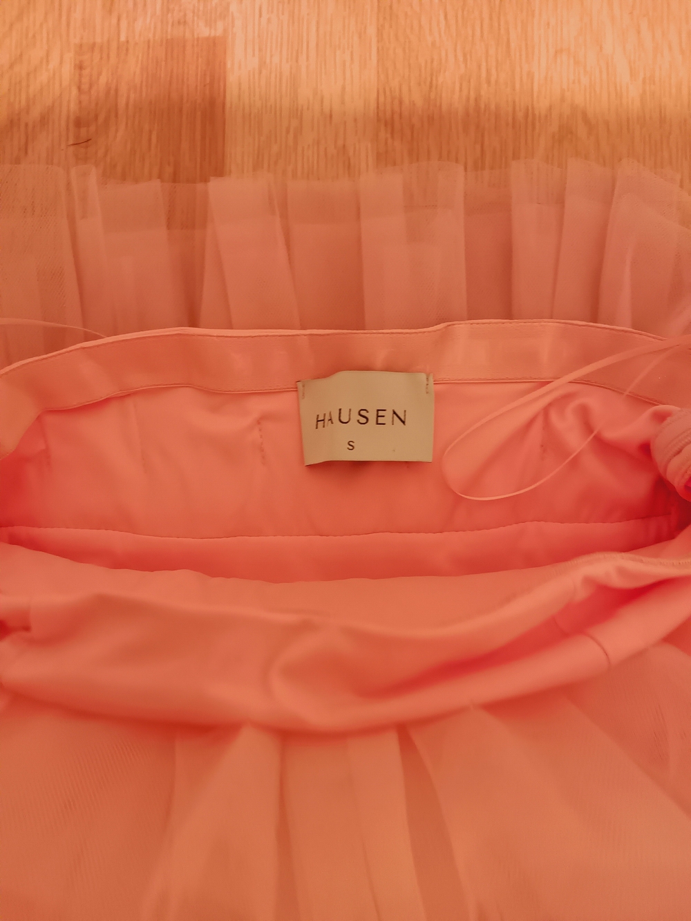 Hausen Pink Tulle Ruffle Mini Dress Size S - Picture 9 of 15